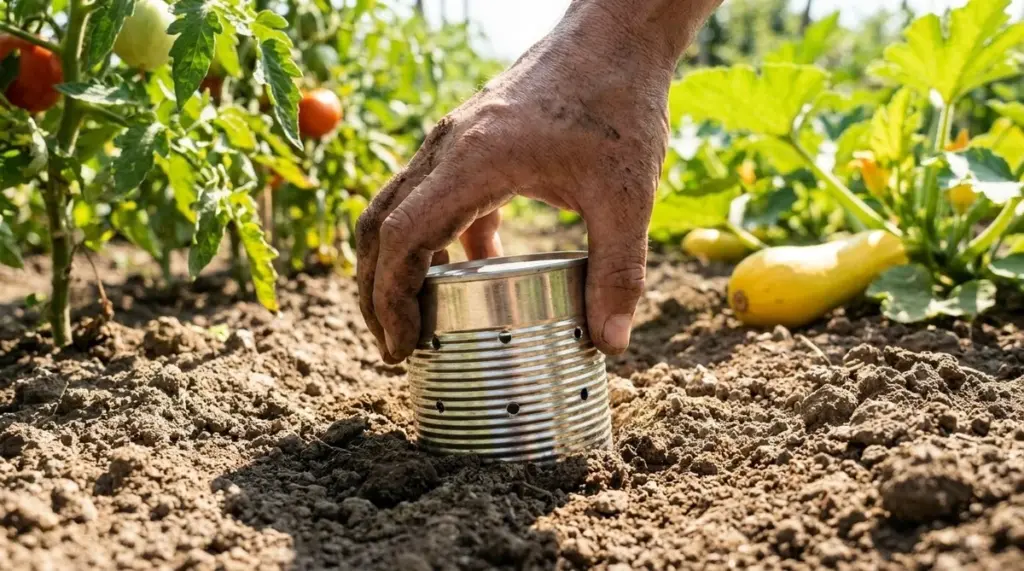 Huerto sin sequía: el truco de la lata para un riego por goteo infalible