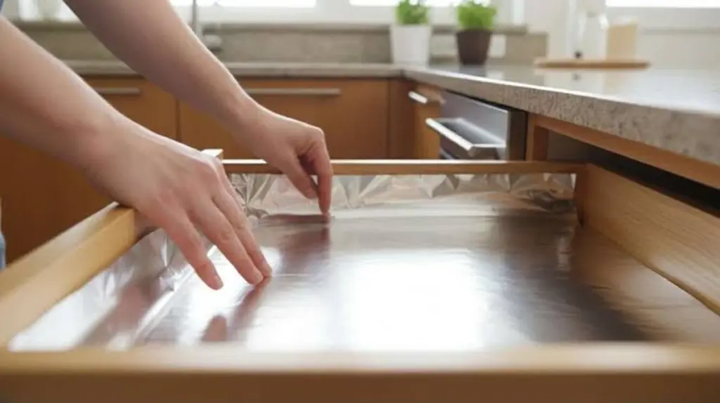 Papel de aluminio en tu cajón de cocina: el truco para salvar tus muebles