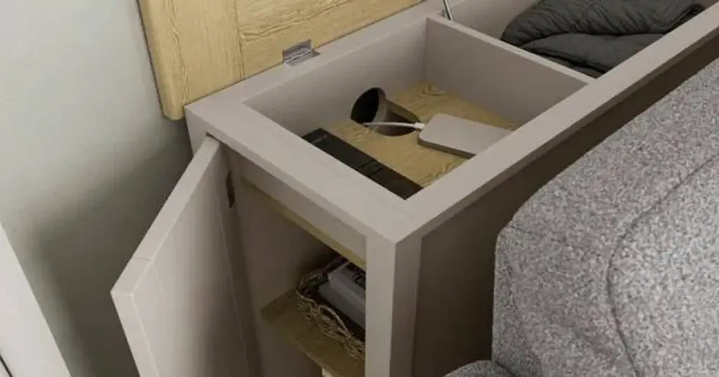 Salón pequeño: la Unidad de almacenamiento Olney Behind Sofa de Dunelm ahorra metros sin obras