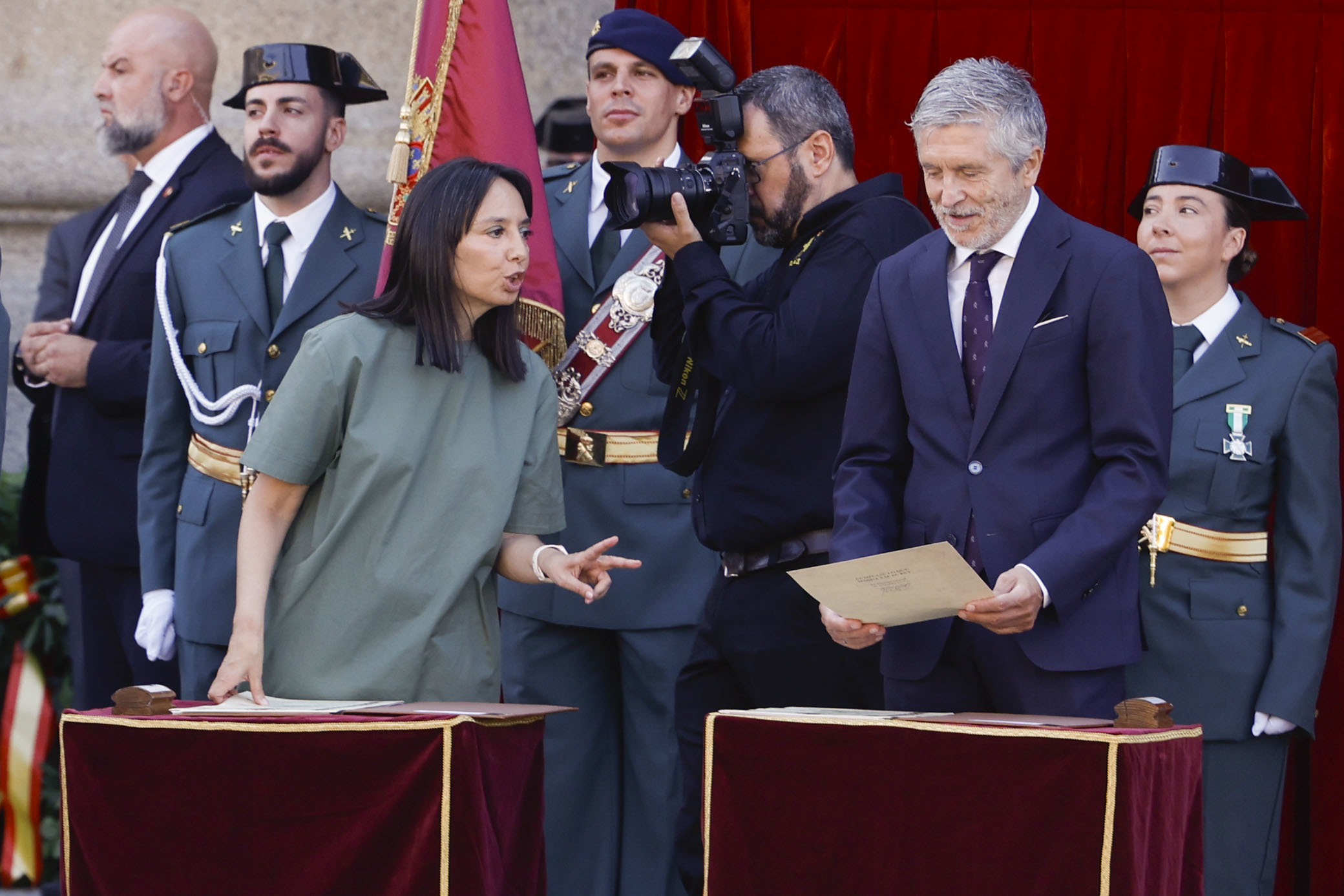 Mercedes González y el ministro Fernando Grande-Marlaska