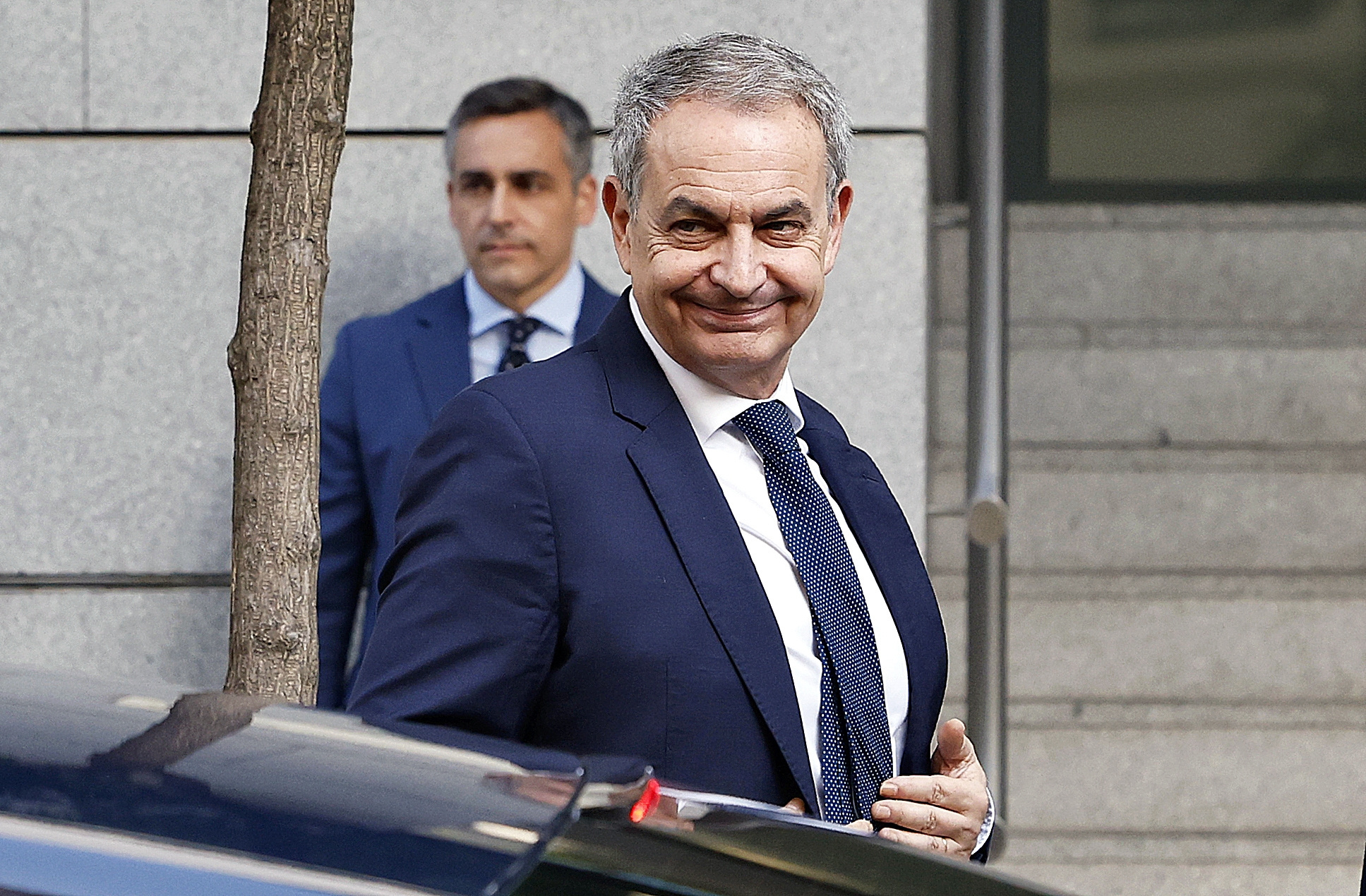 El ex presidente del Gobierno José Luis Rodríguez Zapatero, a su llegada para declarar en la Audiencia Nacional.