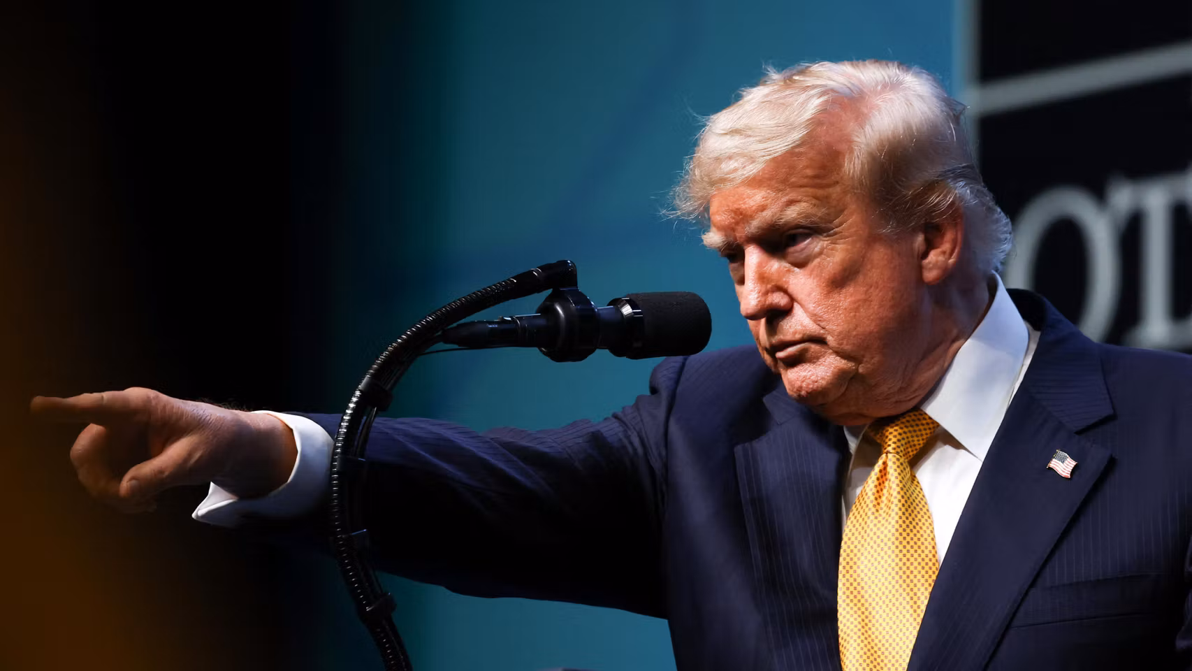 El presidente estadounidense, Donald Trump, durante una conferencia de prensa el día de la cumbre de líderes de la OTAN en Ankara, Turquía, el 8 de julio de 2026.