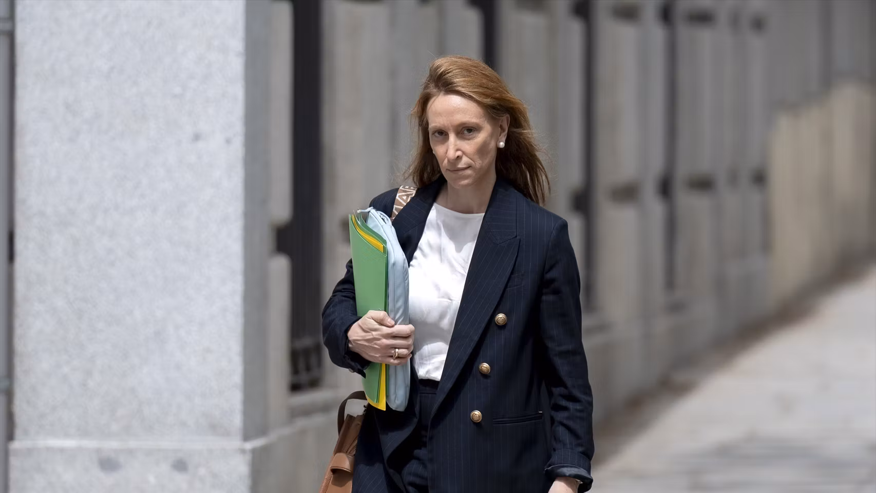 La abogada de Koldo García, Leticia de la Hoz, a su llegada al Tribunal Supremo el pasado abril.