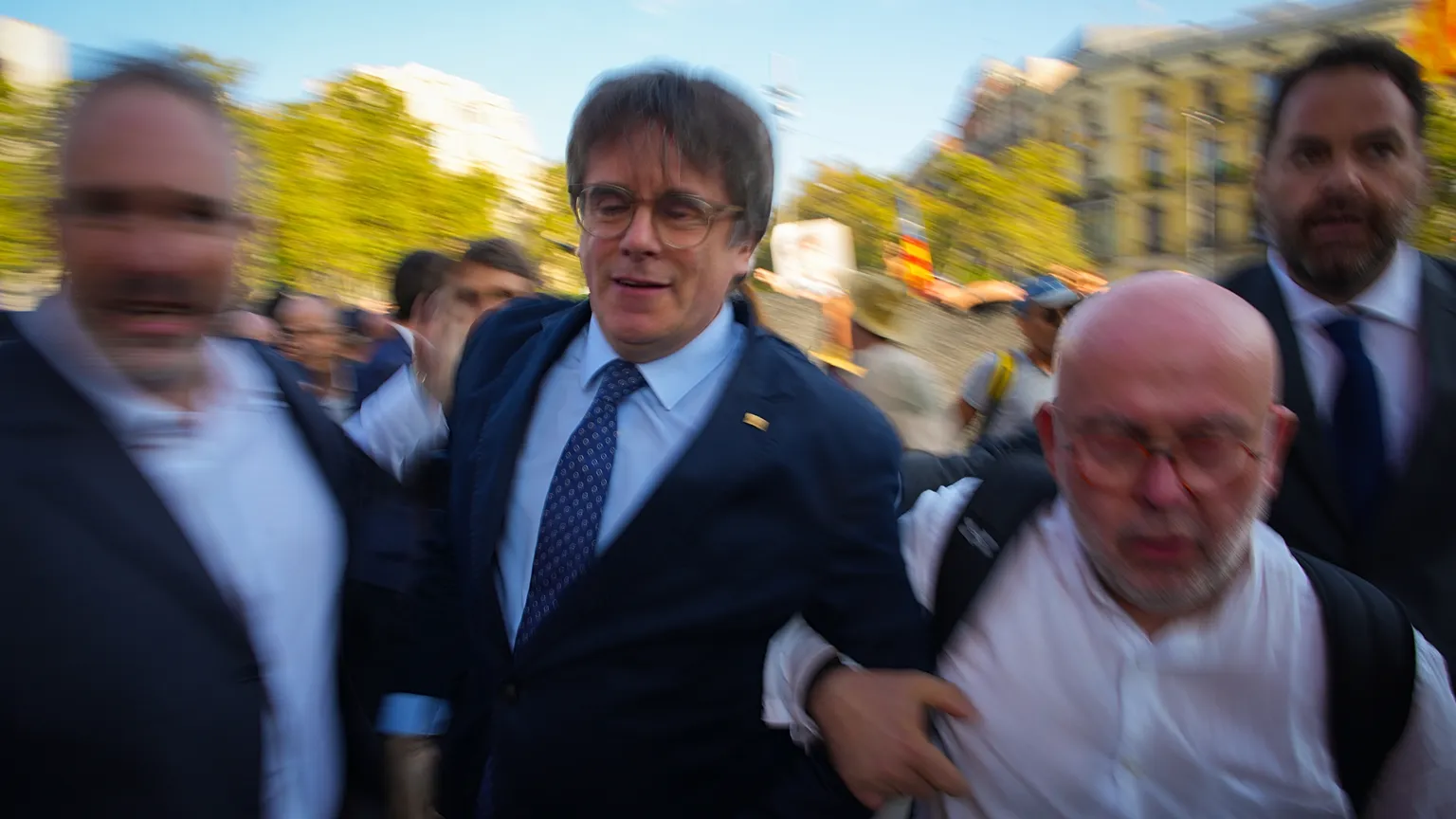 Puigdemont during his last visit to Spain