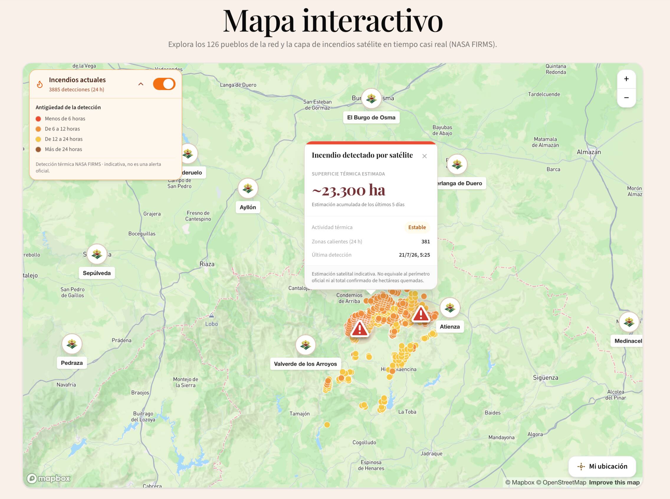 Foto: Consulta en el mapa si hay un incendio antes de visitar uno de los Pueblos Más Bonitos de España. (Cortesía)
