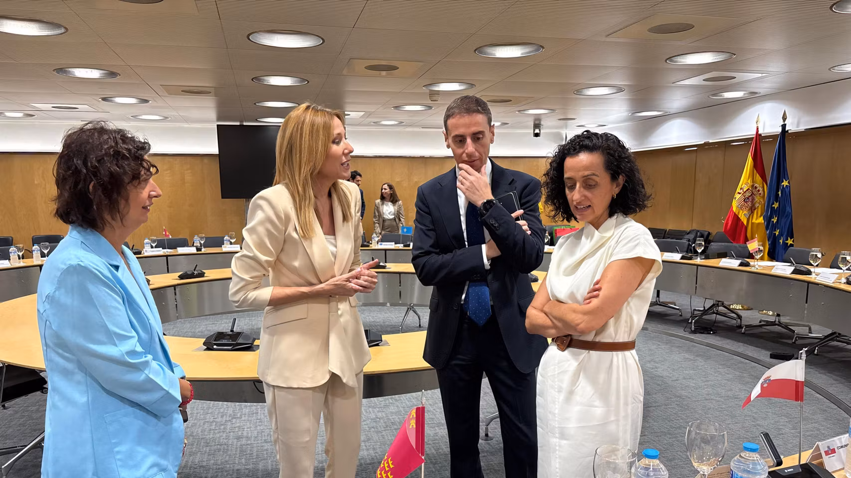 La consejera Marisa López Aragón, durante la reunión técnica del CPFF en la que la Región de Murcia reclamó transparencia en la negociación del nuevo sistema de financiación.