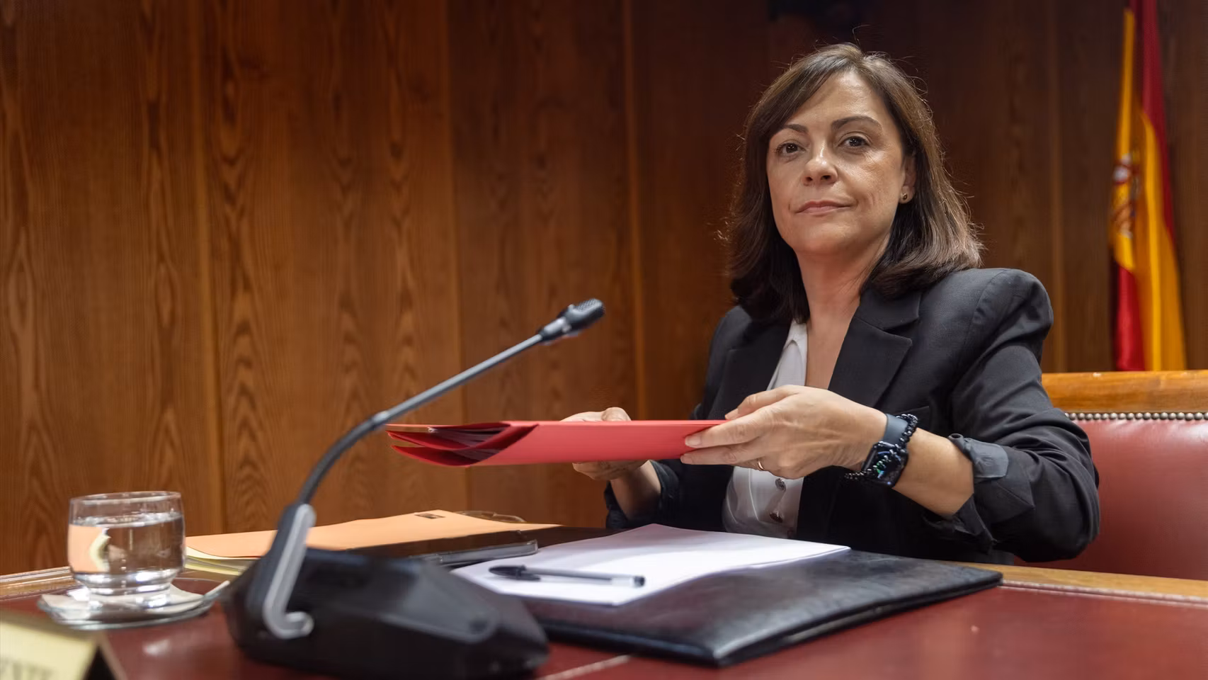La gerente del PSOE, Ana María Fuentes, en la comisión de investigación del Senado el pasado octubre.