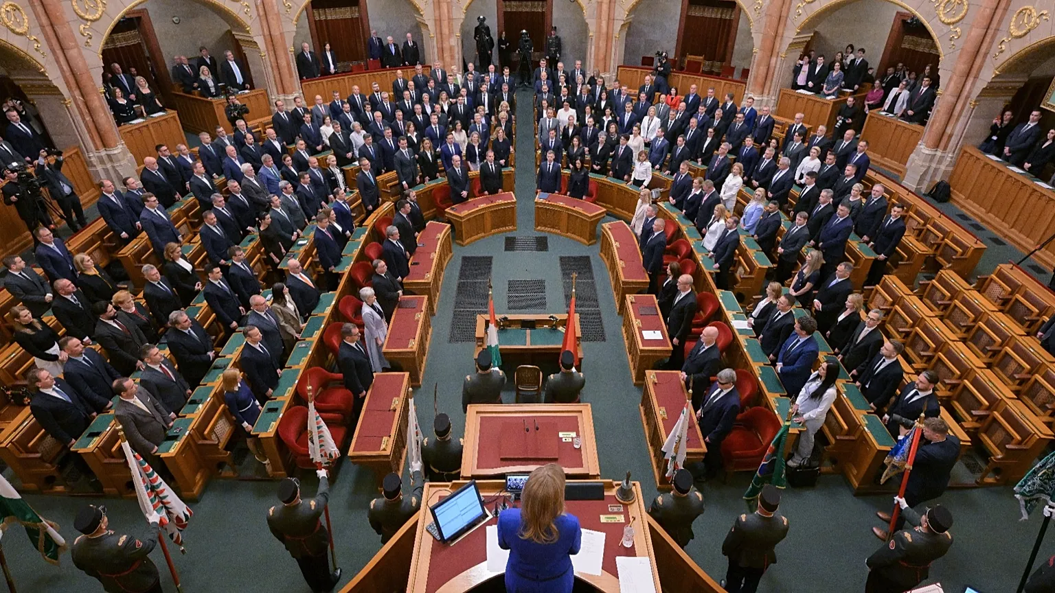 A view of the new National Assembly in parliament in Budapest, 12 May, 2026