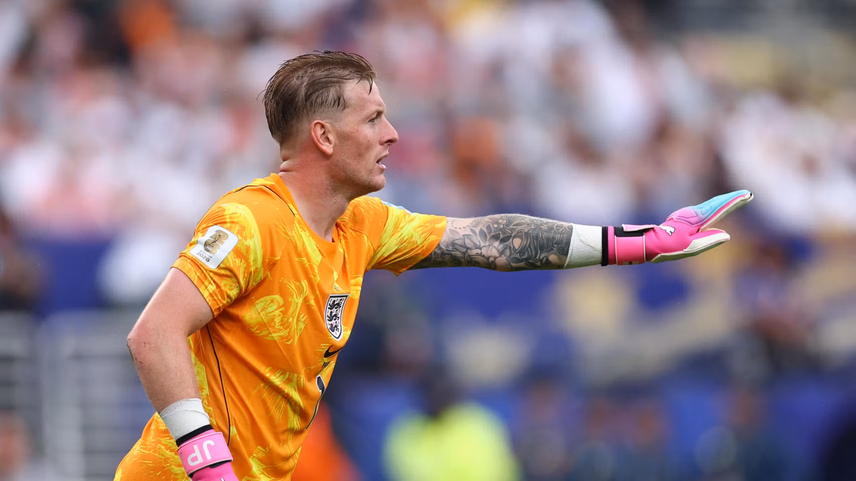 Pickford, durante un partido del Mundial.