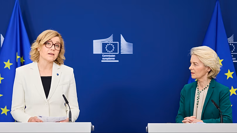 European Commissioner Henna Virkkunen and European Commission President Ursula von der Leyen @EBS
