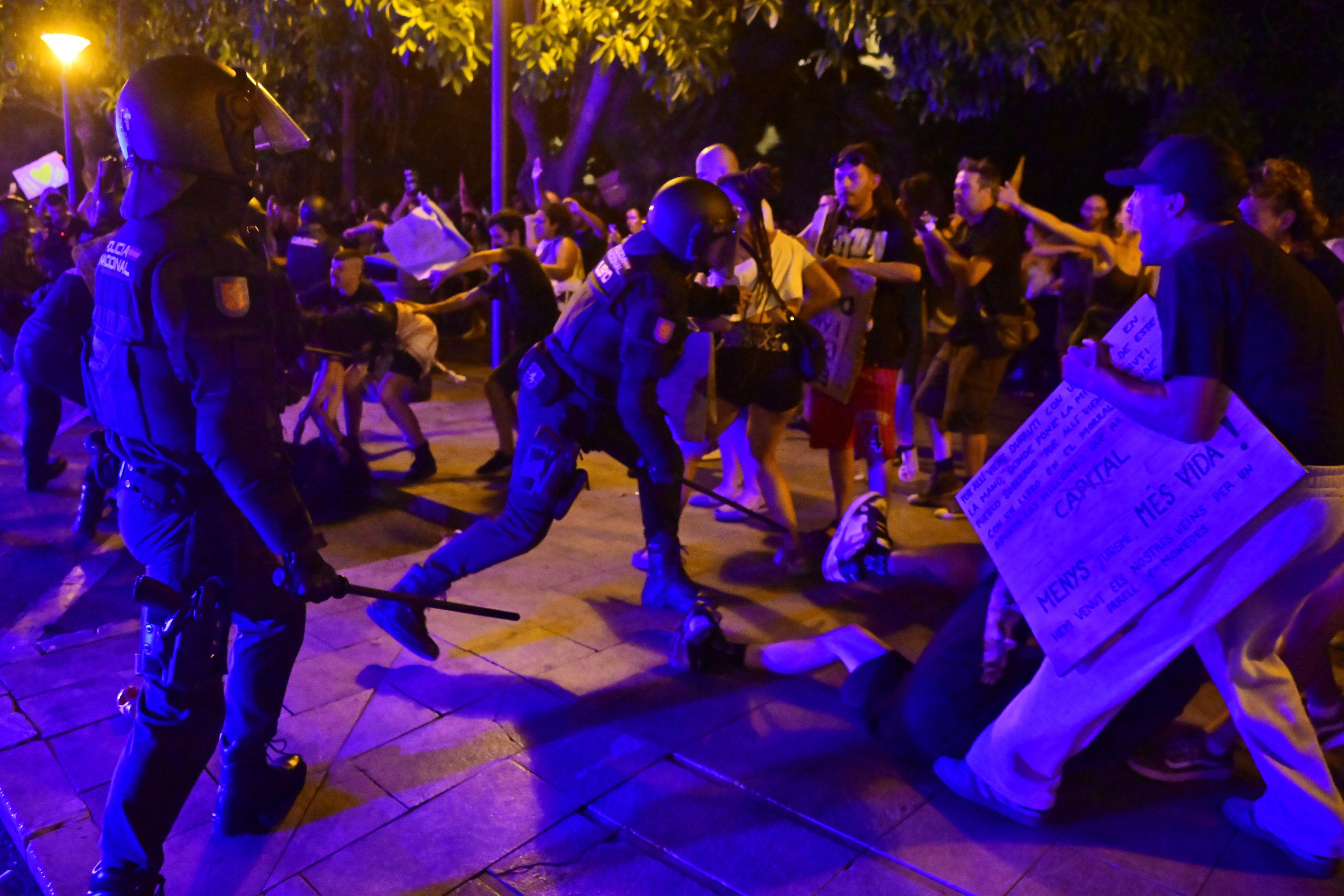 Cargas policiales en Palma