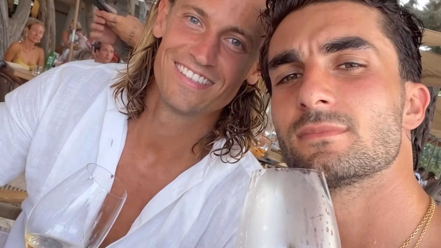 Marcos Llorente y Ferran Torres, en Ibiza.