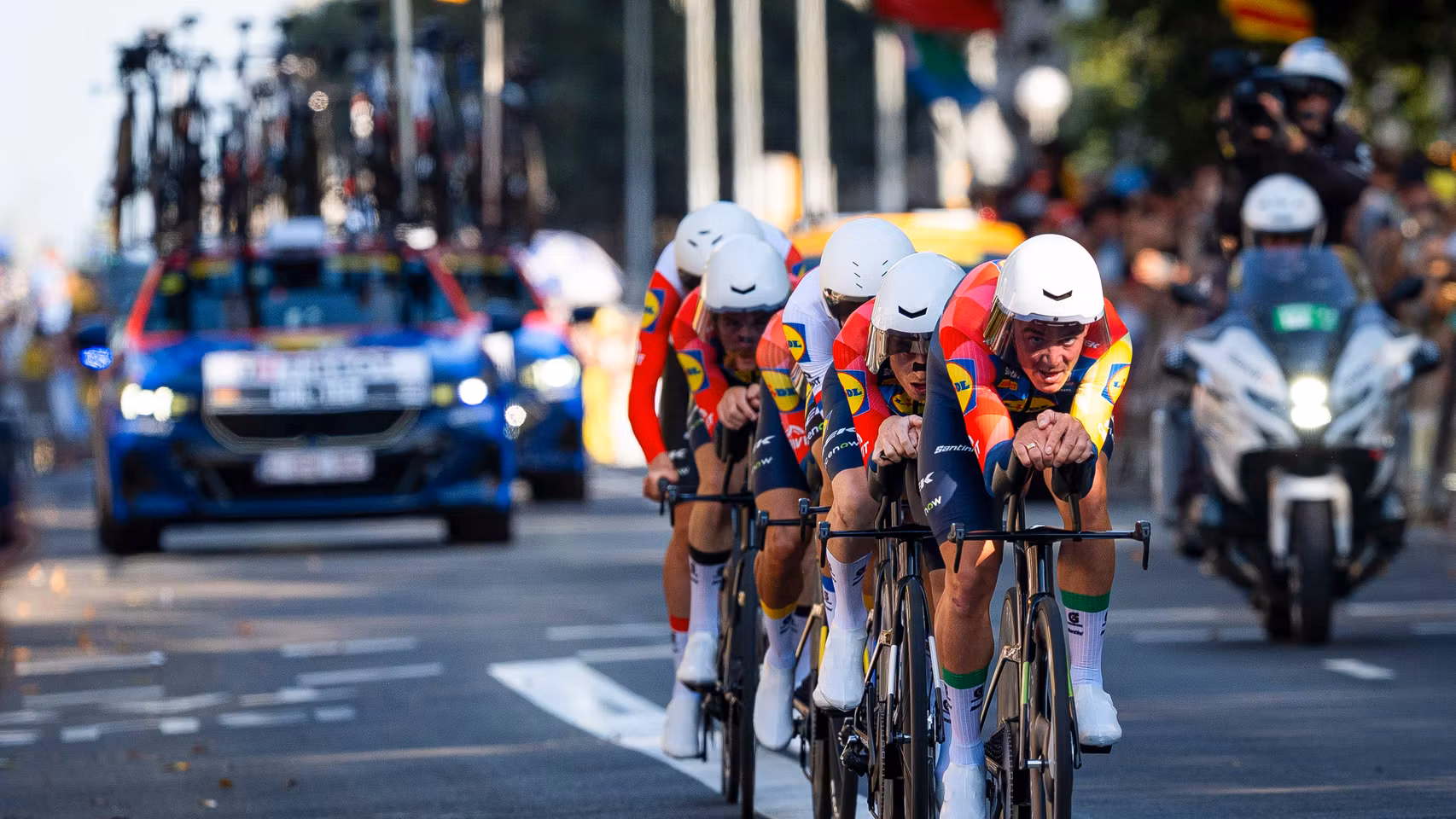 Imagen de la primera etapa del Tour de Francia en Barcelona.