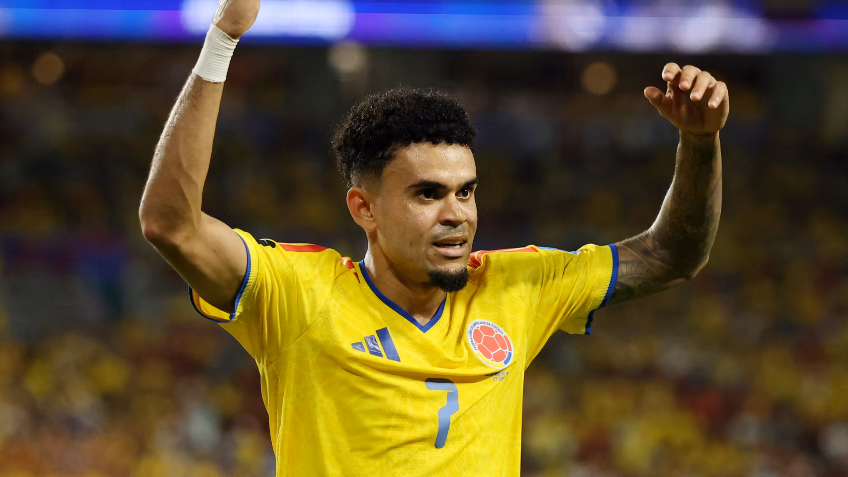 Luis Díaz, durante el partido contra Portugal.