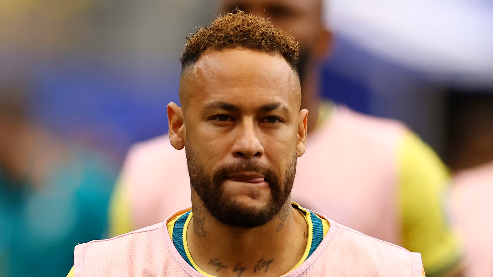 Neymar, en un calentamiento.