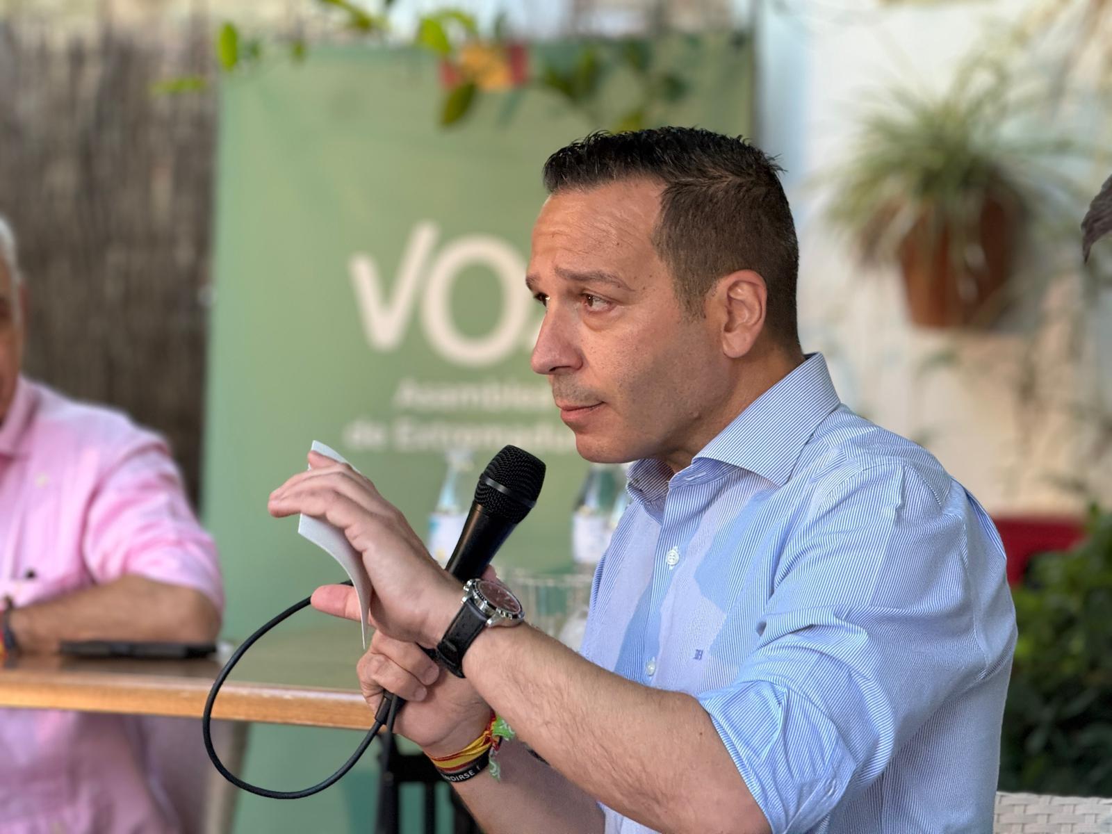 Óscar Fernández, líder de Vox en Extremadura.