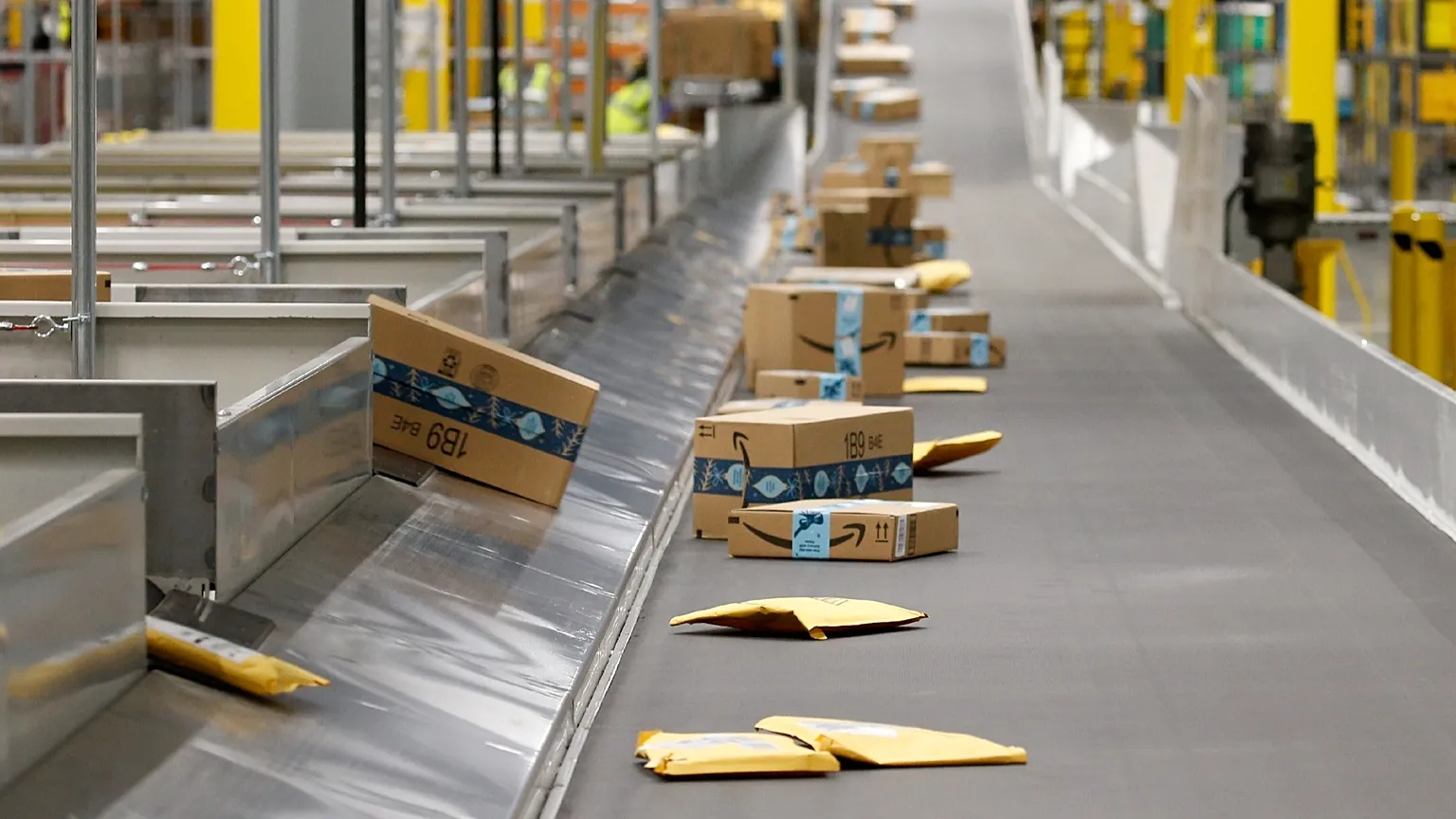Amazon's packages ready for final shipment. (AP Photo/Ross D. Franklin)
