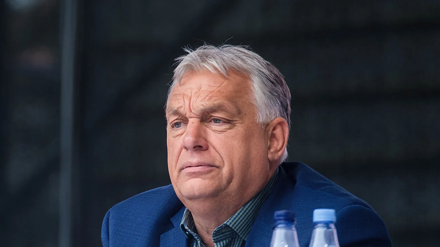 Viktor Orbán, the president of Fidesz (R), gives a lecture at the 35th Bálványos Summer University and Student Camp in Tusnádfürdő, Transylvania, on 25 July 2026.