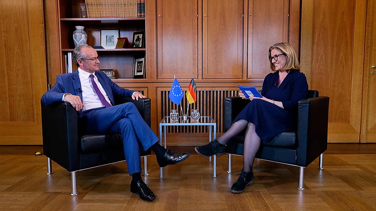 Gunther Krichbaum, Minister of State for European Affairs, during an interview with Euronews in Berlin on 21 July 2026.