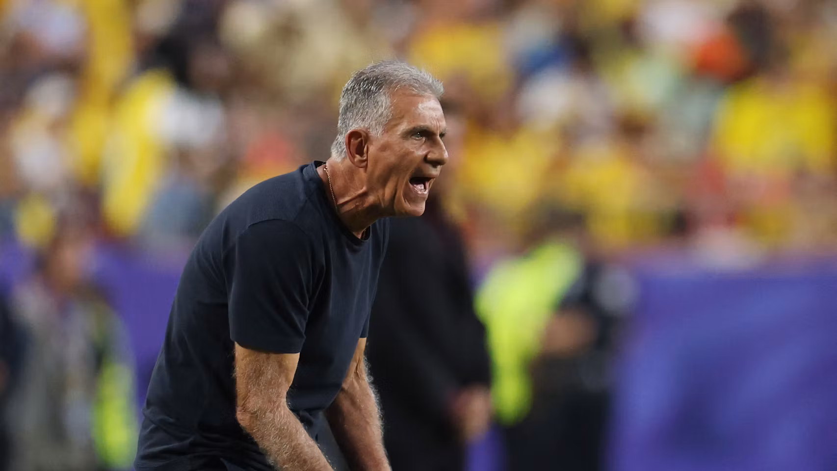 Carlos Queiroz, cabreado.