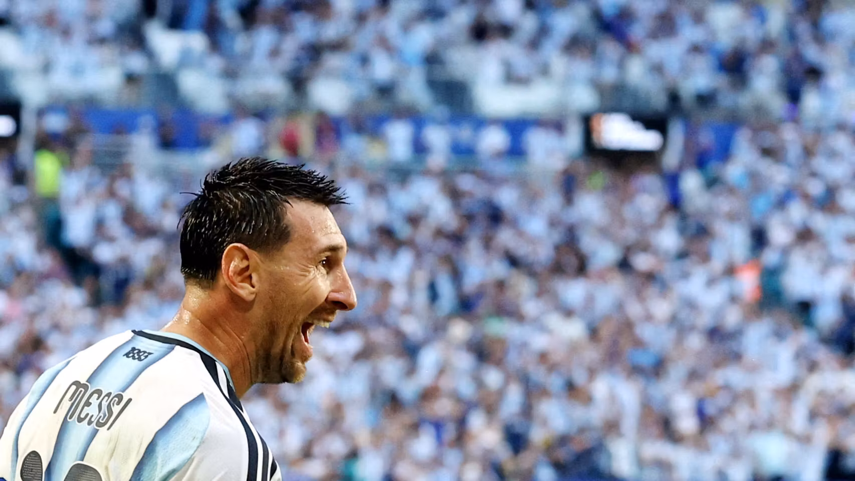 Messi celebra su gol ante Cabo Verde.
