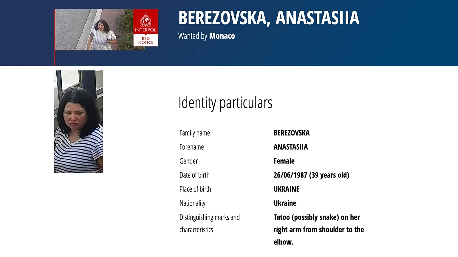 A screenshot of the Interpol Red Notices webpage, 3 July, 2026