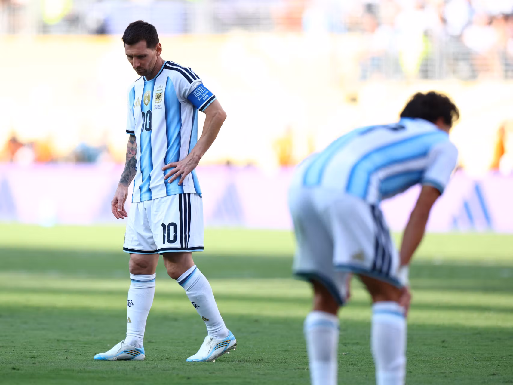 Leo Messi, cabizbajo