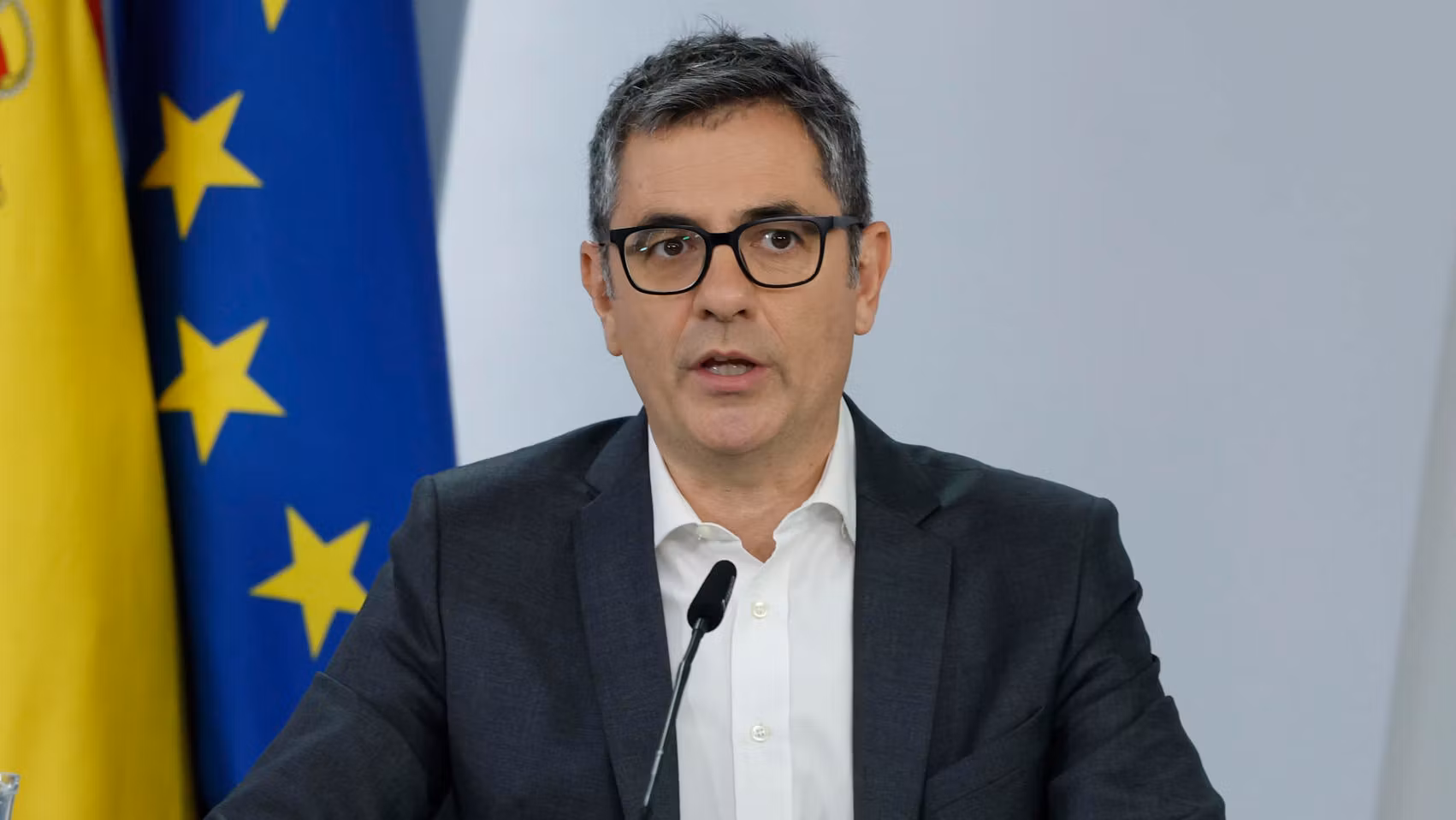 El ministro de Presidencia, Justicia y Relaciones con las Cortes, Félix Bolaños, este miércoles en Moncloa.
