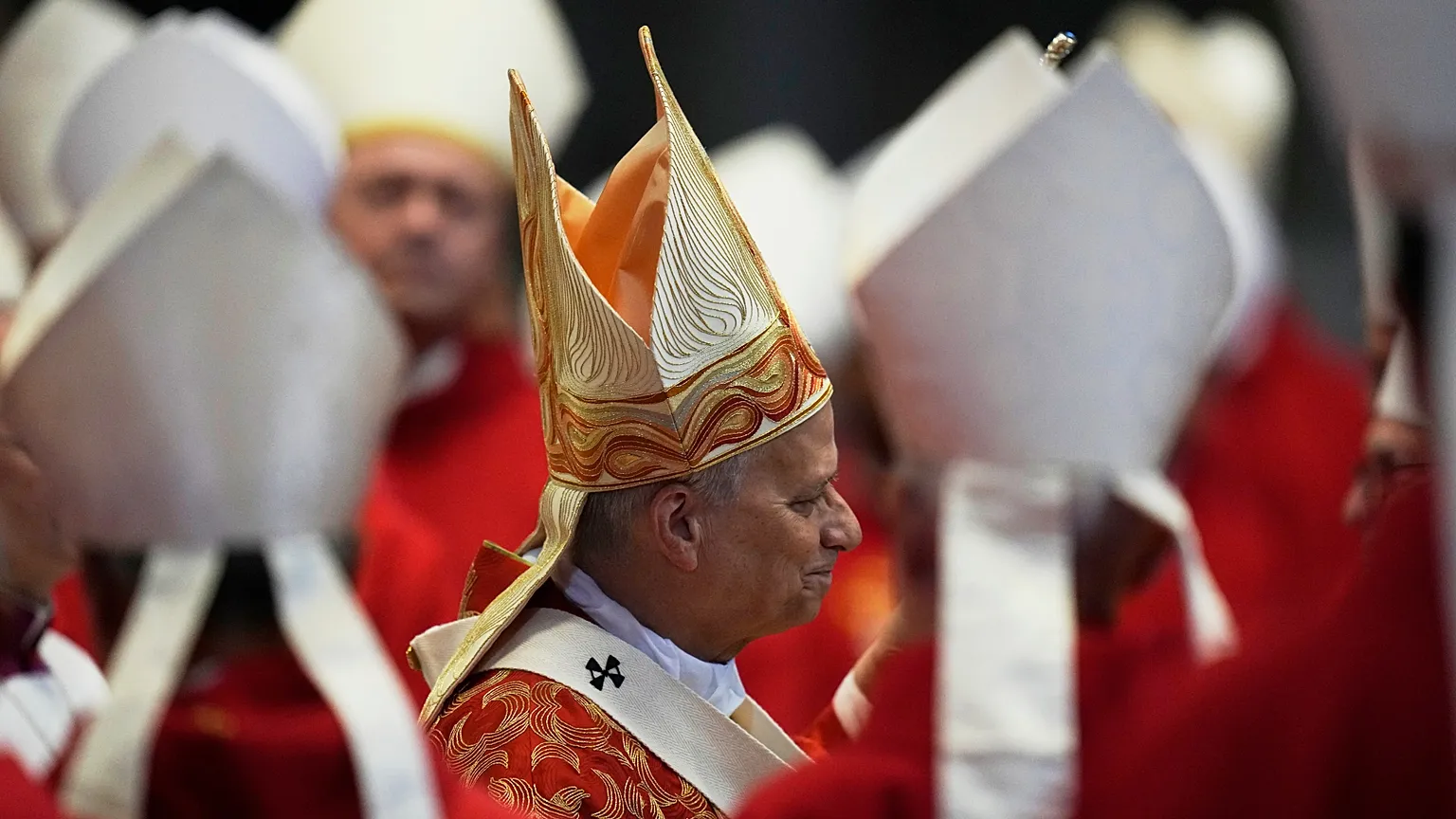 Pope Leo after the Mass celebrated in St Peter's Basilica