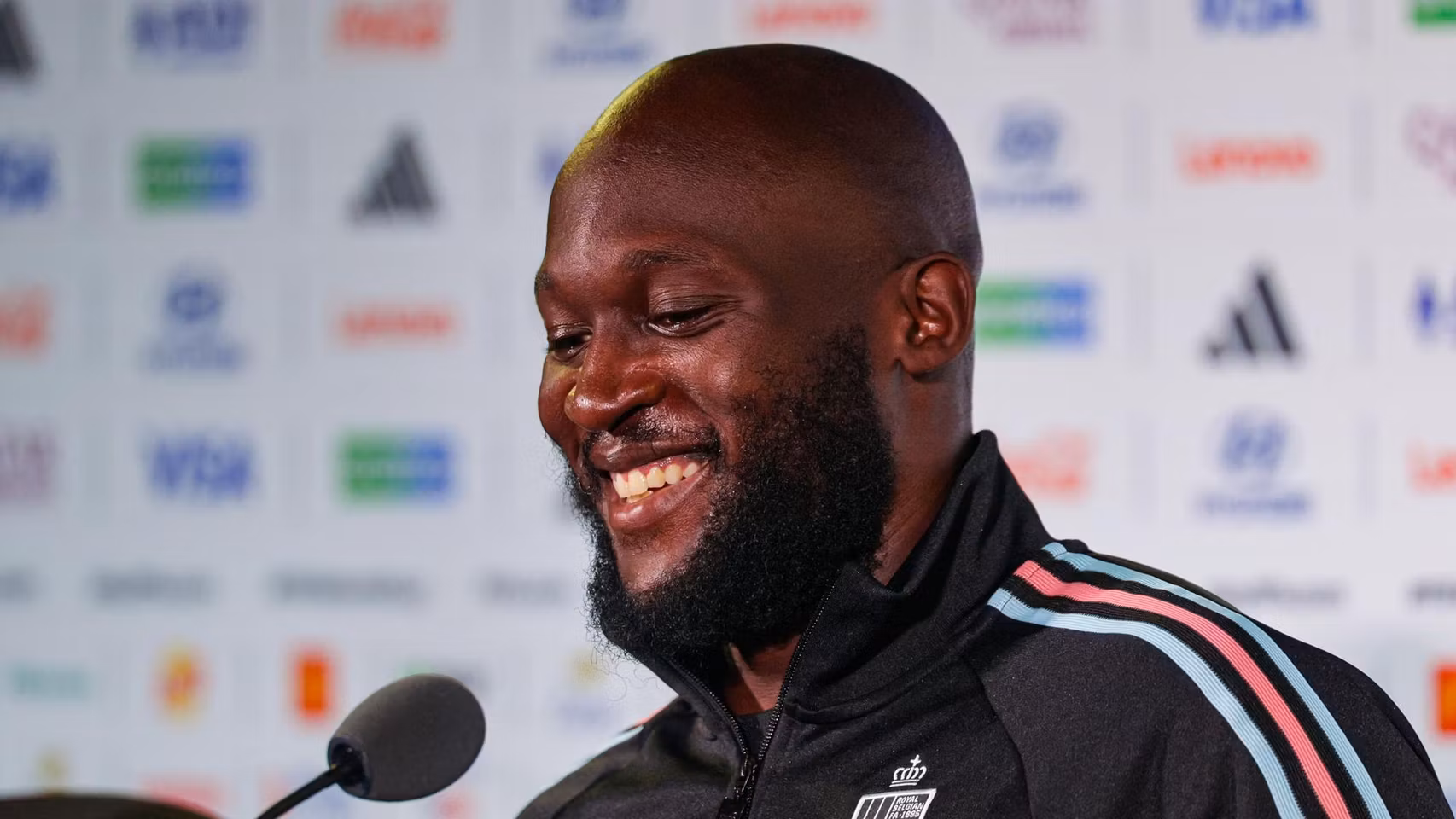 Lukaku, en rueda de prensa durante el Mundial.