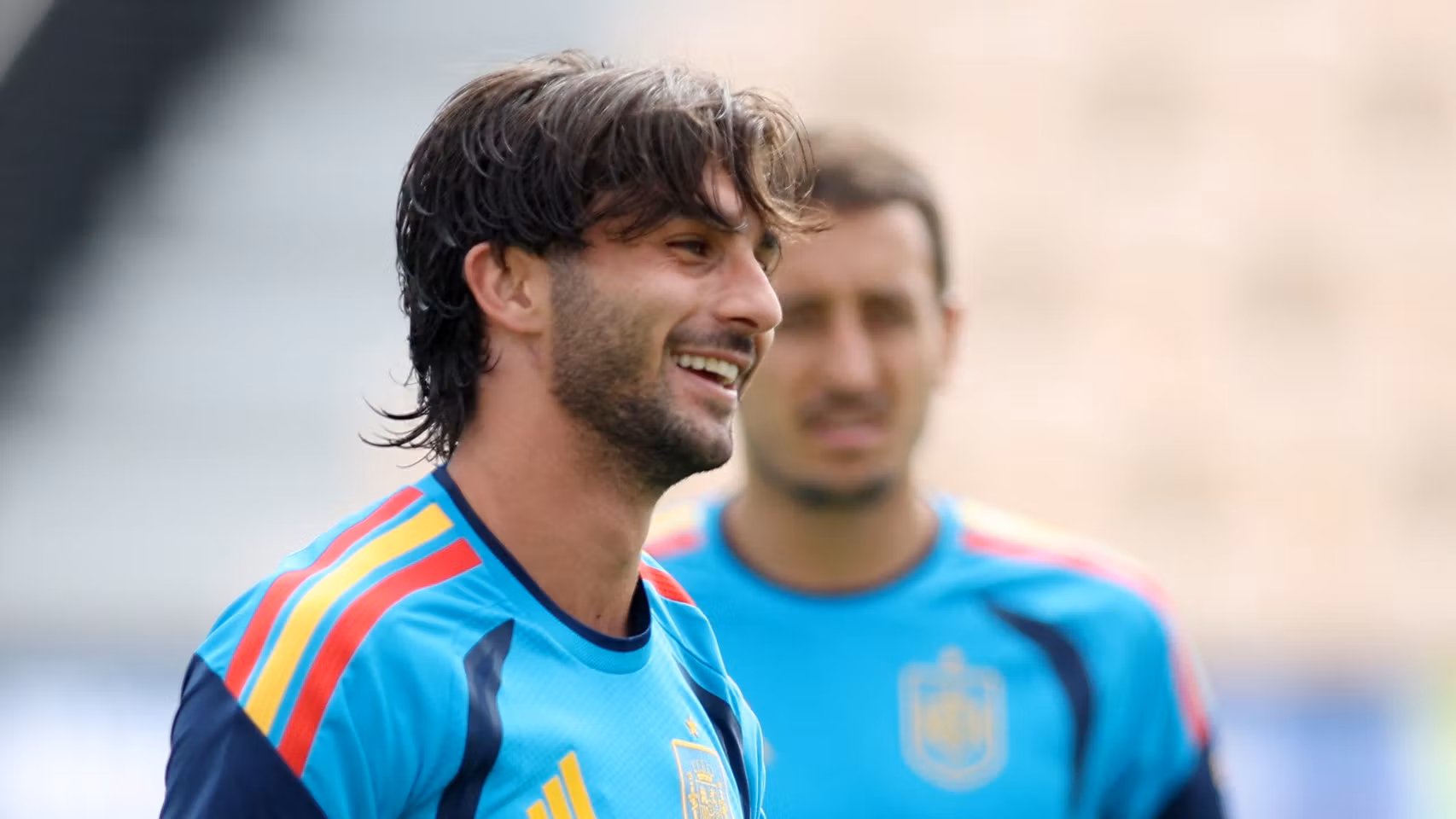 Ferran Torres, entrenando con la Selección.