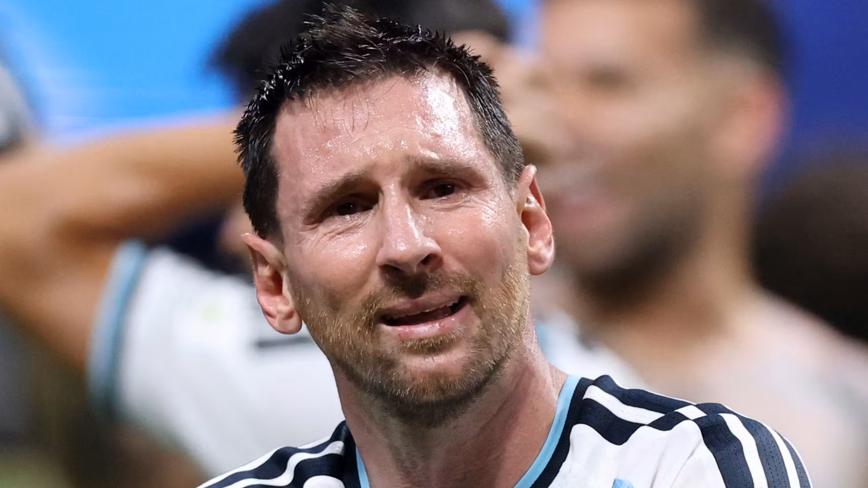 Messi llora de alegría tras la clasificación ante Egipto.