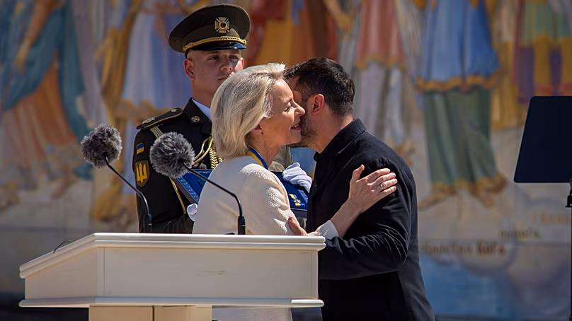 Von der Leyen and Zelenskyy in Kyiv.
