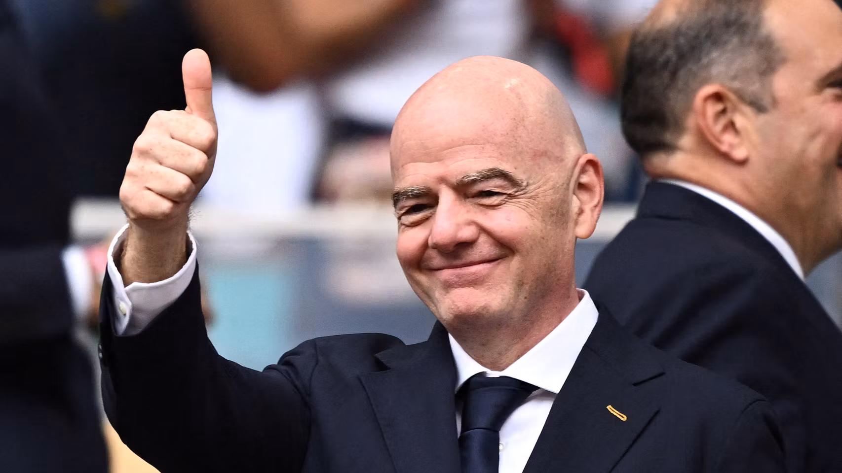 Gianni Infantino, presidente de FIFA, en uno de los partidos del Mundial.