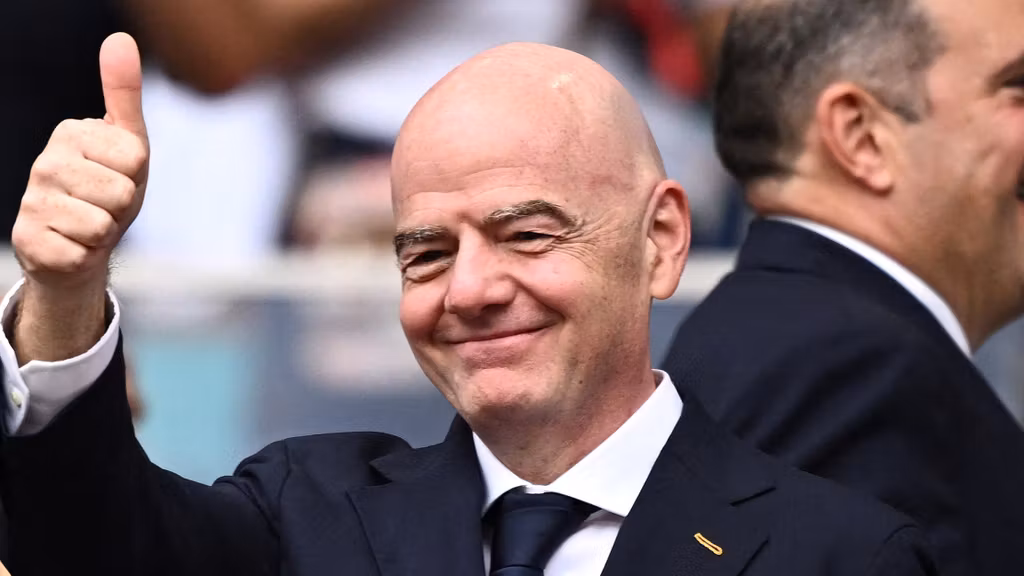 Gianni Infantino, presidente de FIFA, en uno de los partidos del Mundial.