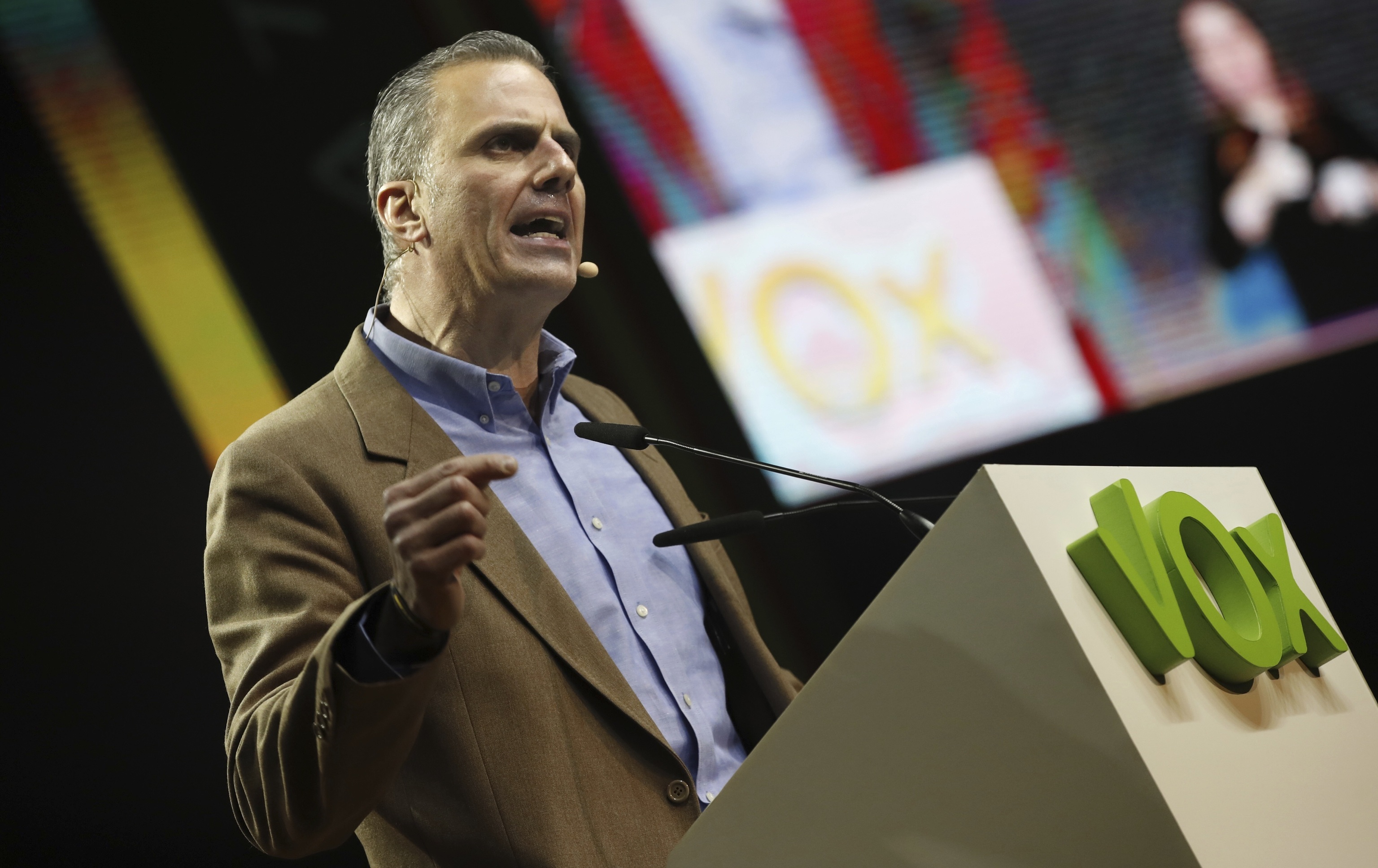 El ex dirigente de Vox Javier Ortega Smith, en un acto del partido en 2020