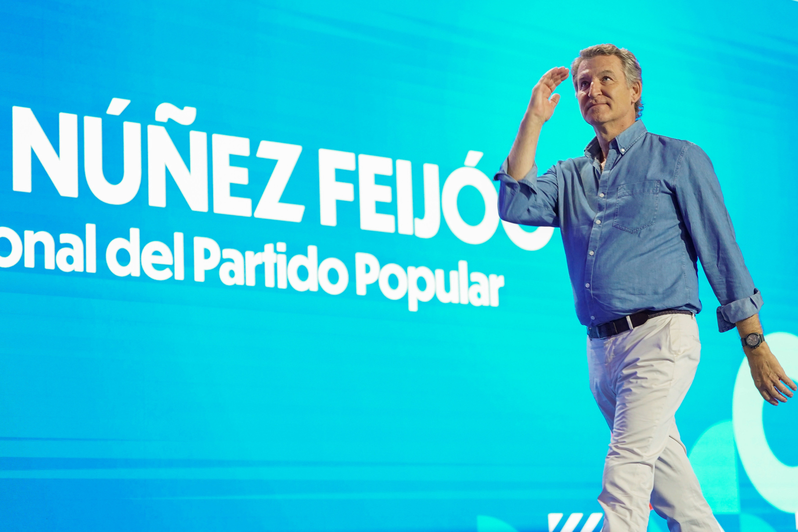 El presidente del PP, Alberto Núñez Feijóo, clausura el XVI Congreso de Nuevas Generaciones, en Valladolid