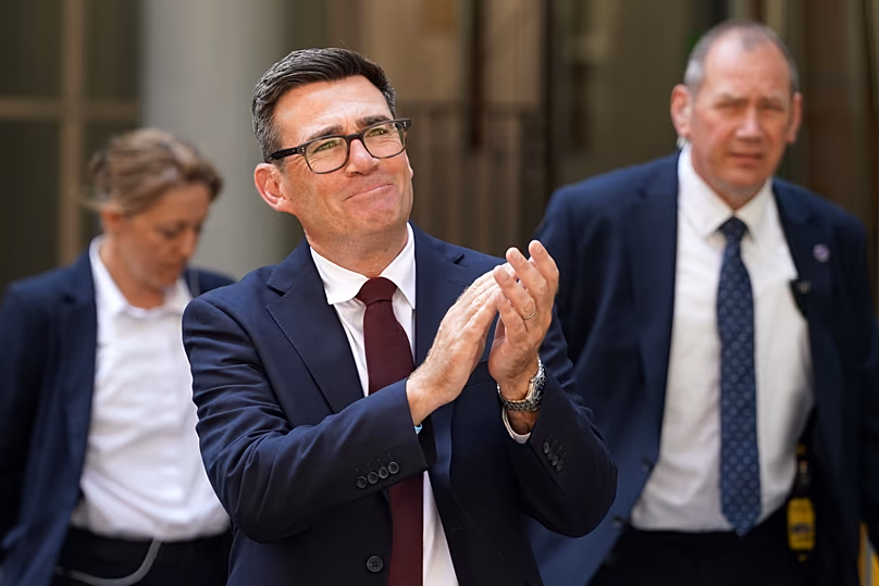 Andy Burnham, the newly declared leader of Britain’s governing Labour Party, leaves after a Labour Party leadership special conference in London, Friday, July 17, 2026.