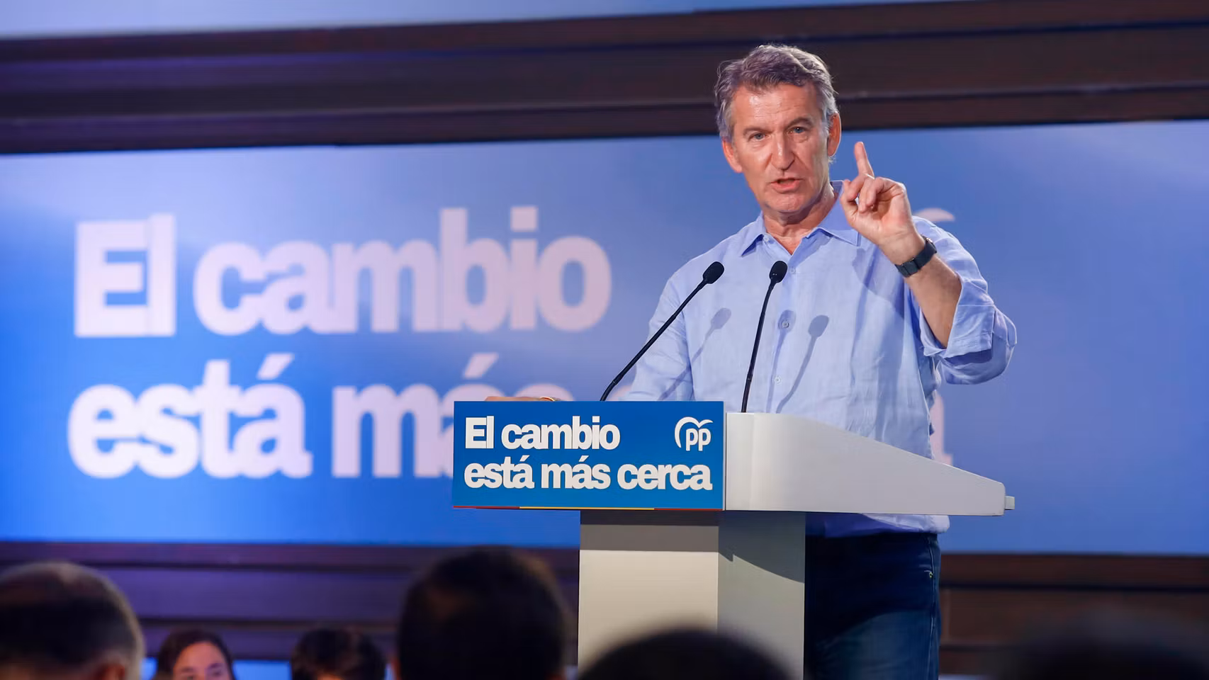 El presidente del PP, Alberto Núñez Feijóo, durante el acto de clausura del II Foro de Diputaciones, Cabildos y Consells de los populares.
