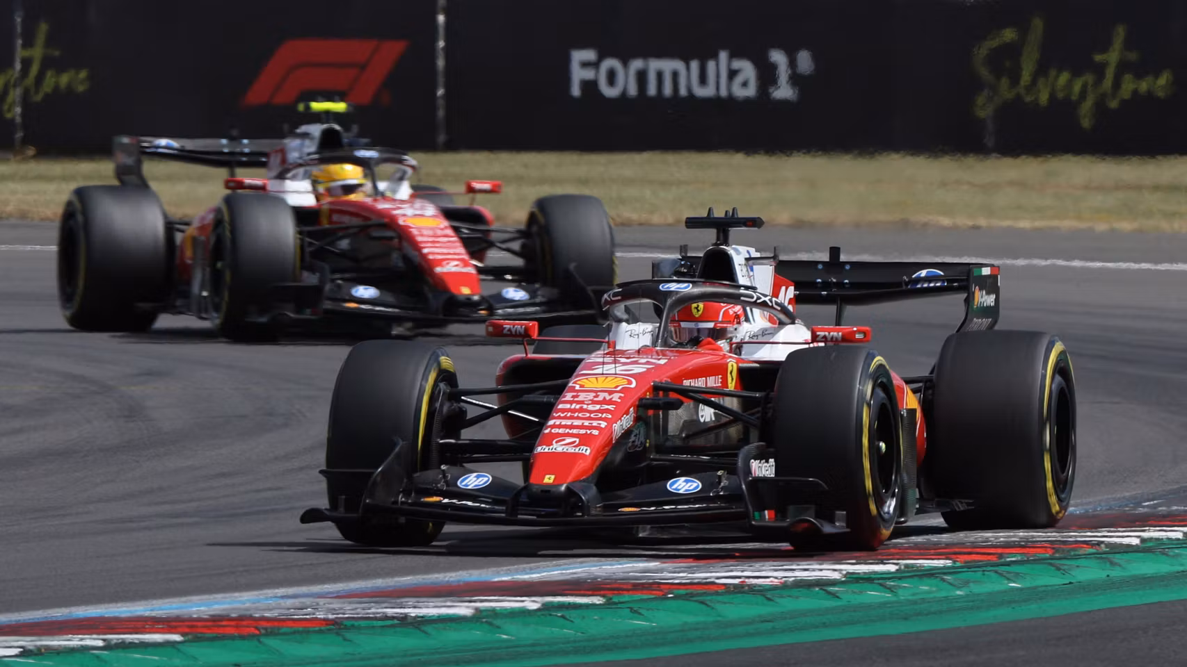 Leclerc, durante el Gran Premio de Silverstone.