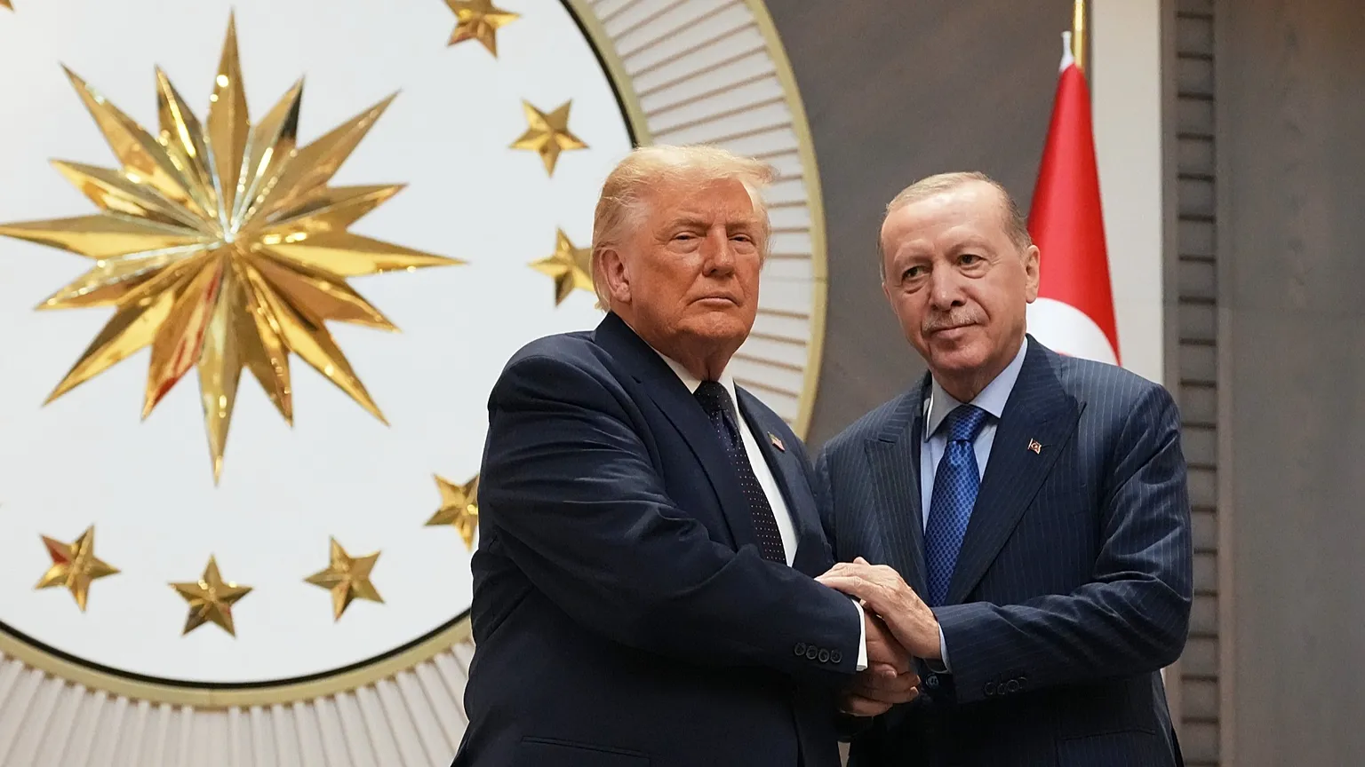 US President Donald Trump with Turkish President Recep Tayyip Erdoğan in Ankara, 7 July, 2026 