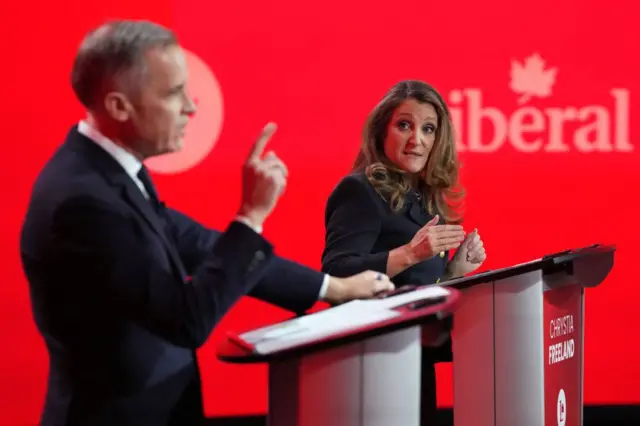 Mark Carney y Chrystia Freeland