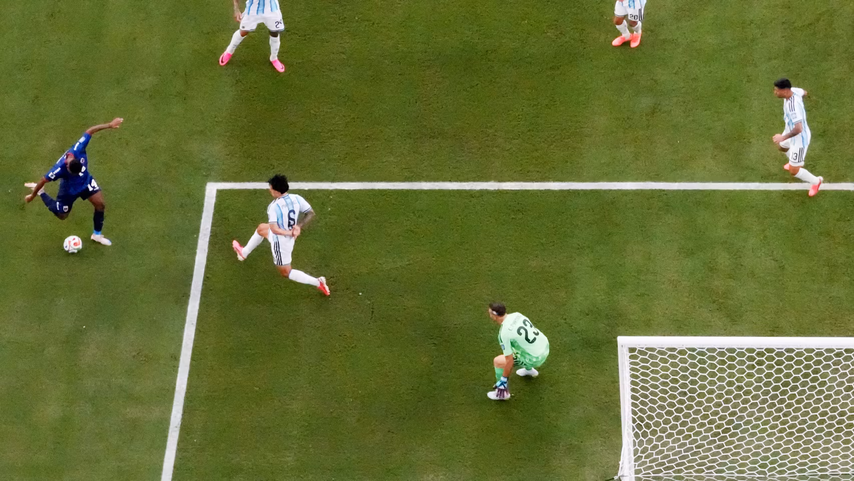 El momento del gol de Cabo Verde ante Argentina.