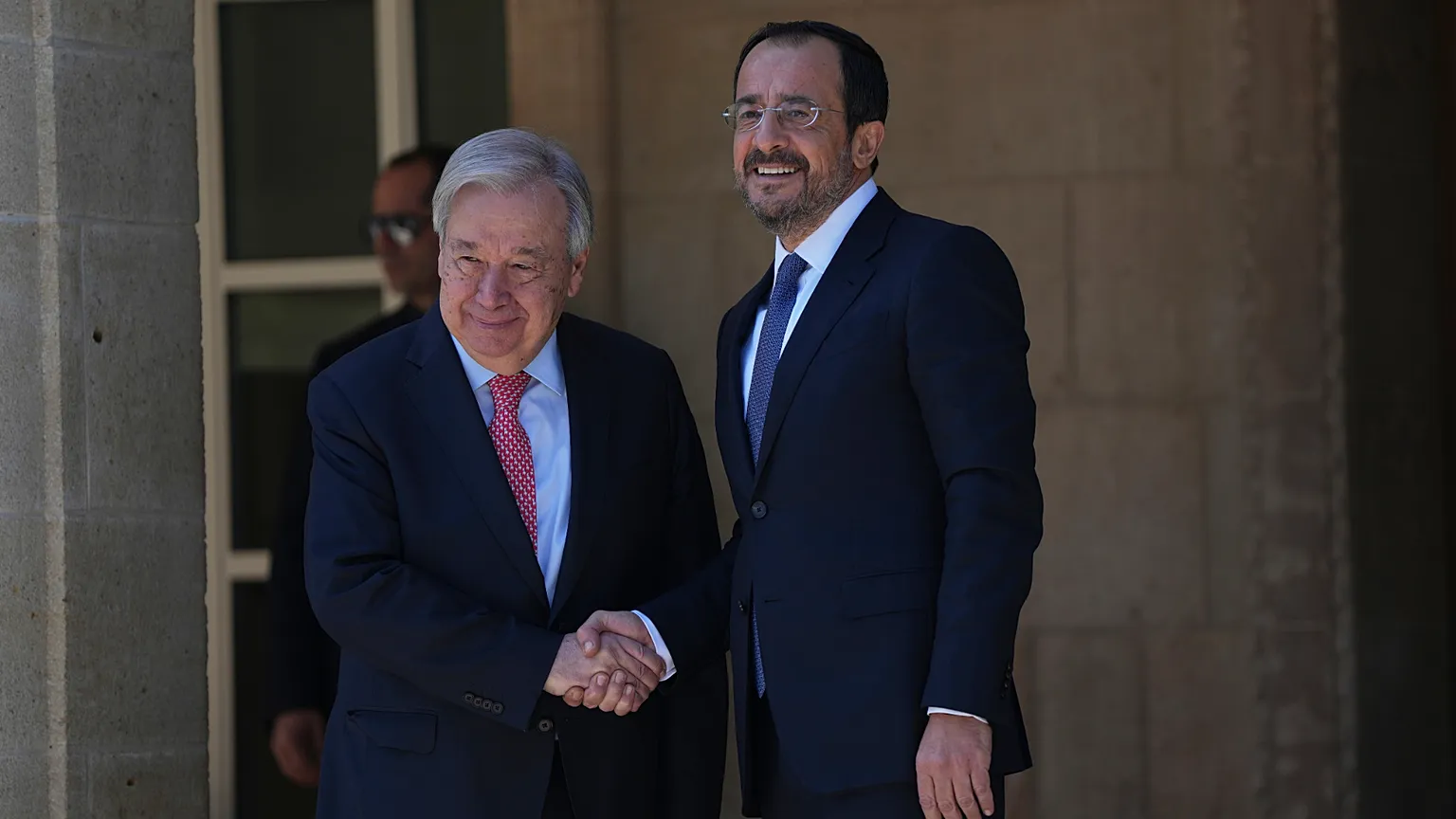 UN Secretary-General Antonio Guterres with the President of Cyprus, Nikos Christodoulides
