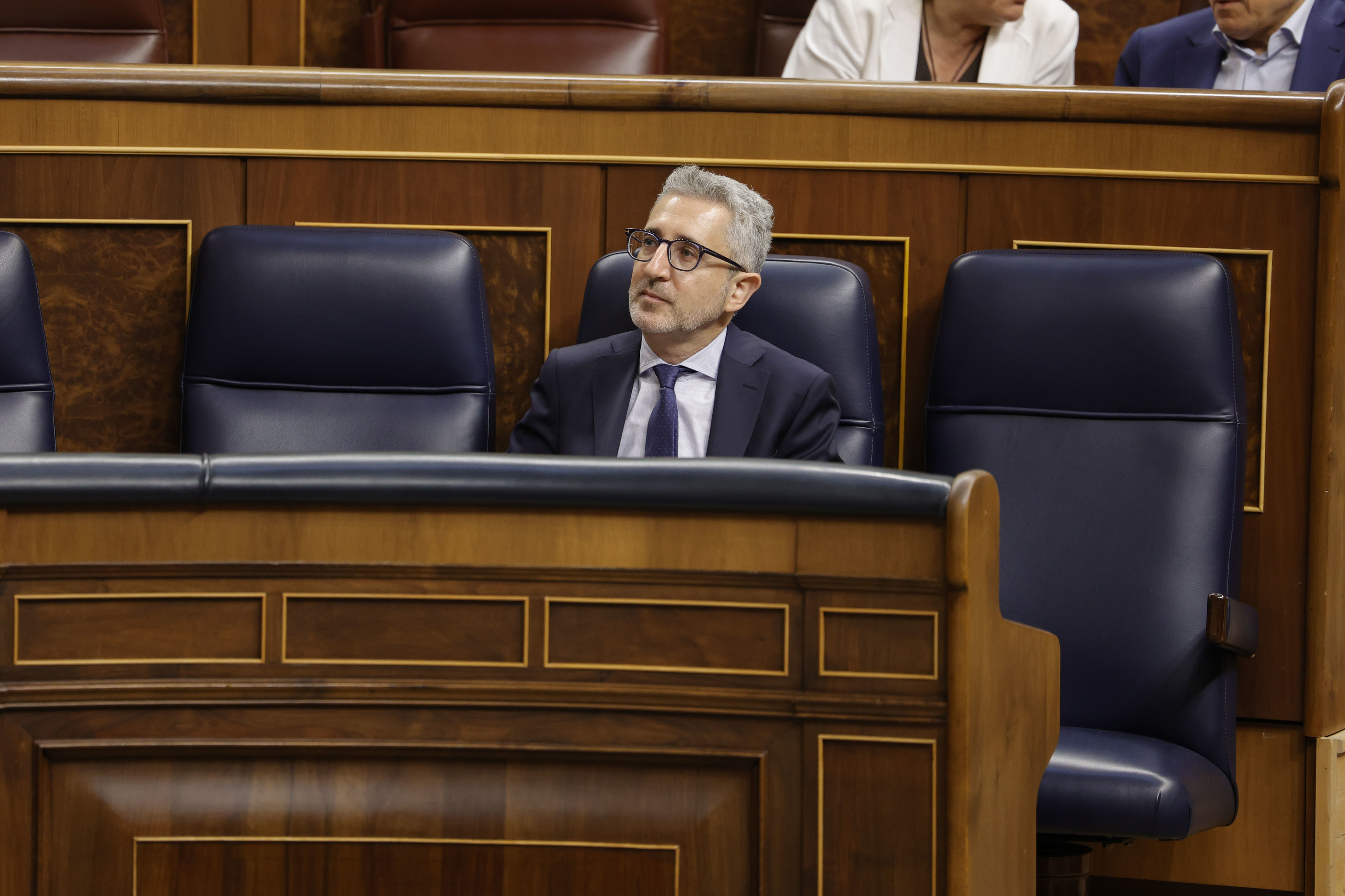El ministro de Hacienda, Arcadi España, este jueves en el Congreso