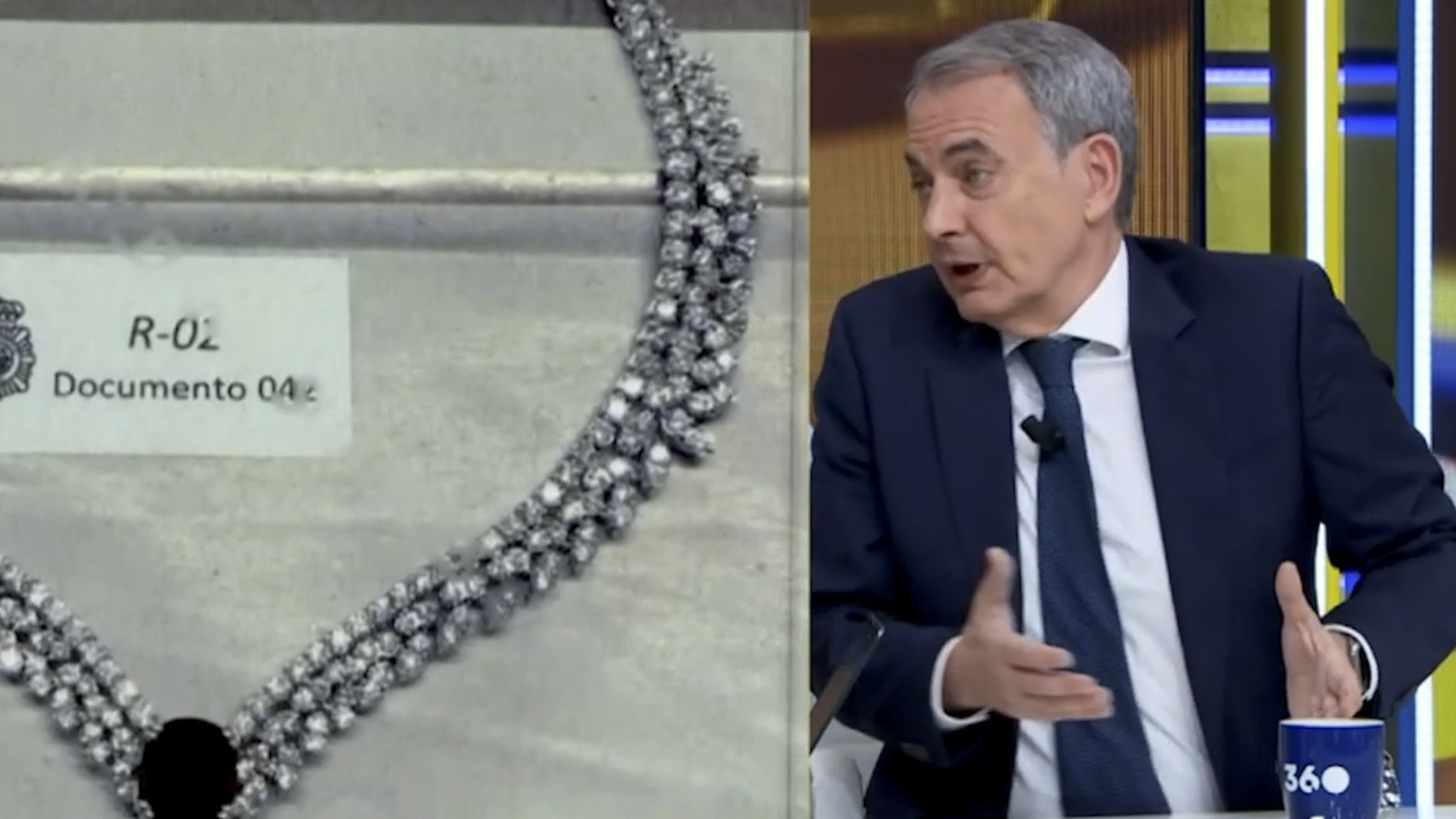 El ex presidente José Luis Rodríguez Zapatero, ayer durante la entrevista en TVE