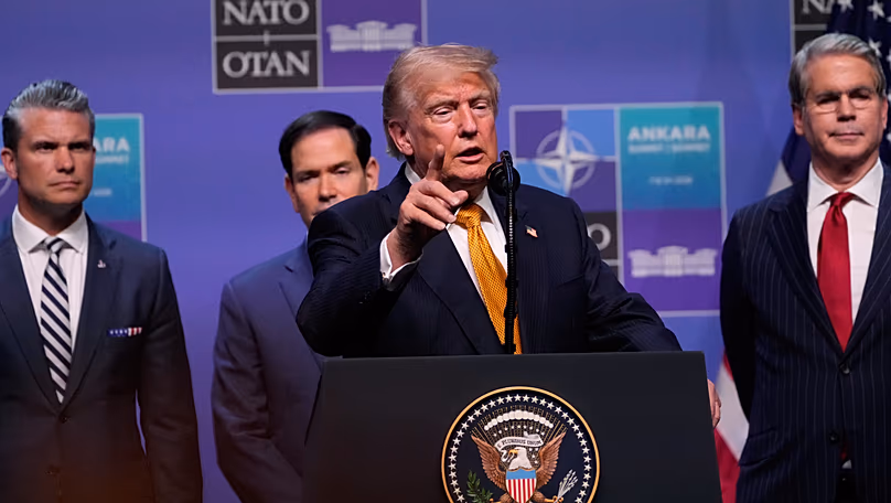 US President Donald Trump speaks during a media conference at the NATO summit in Ankara, 8 July, 2026