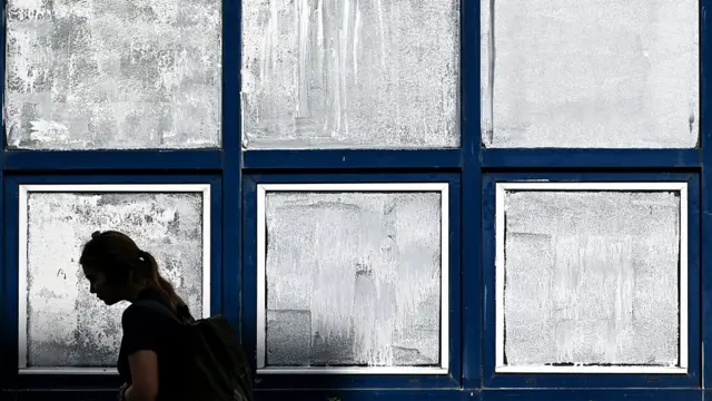 Ventanas pintadas con tiza