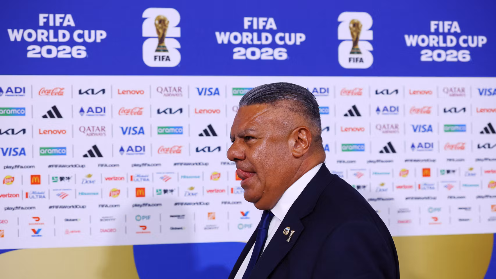 El 'Chiqui' Tapia, durante el Mundial 2026. 
