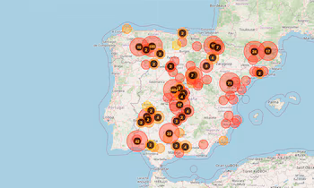 El mapa de IncendiosEspaña.es permite hacer un seguimiento en tiempo real de la evolución de los incendios (IncendiosEspaña.es)